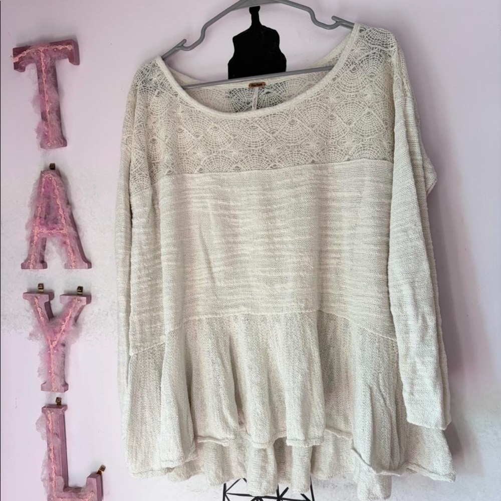 Vintage Free People cream lace top #boho #festival